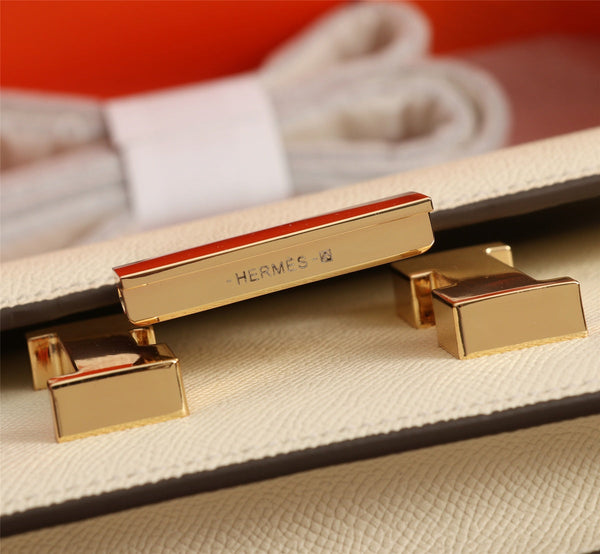 HM CONSTANCE BAGS 19 CREAM EPSOM GOLD HARDWARE