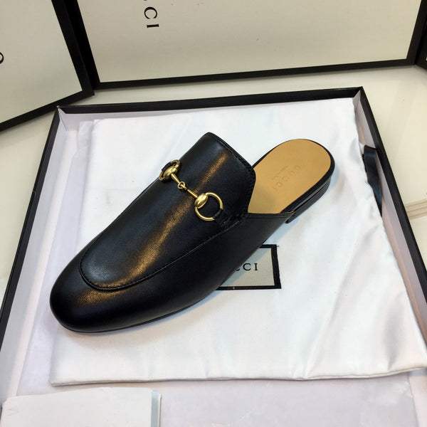 GG SLIPPER PRINCETOWN PELLE DI VITELLO NERA