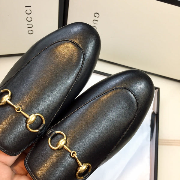 GG SLIPPER PRINCETOWN PELLE DI VITELLO NERA