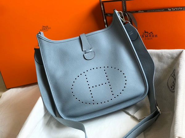 HM EVELYNE BAG 28 SAPPHIRE TOGO