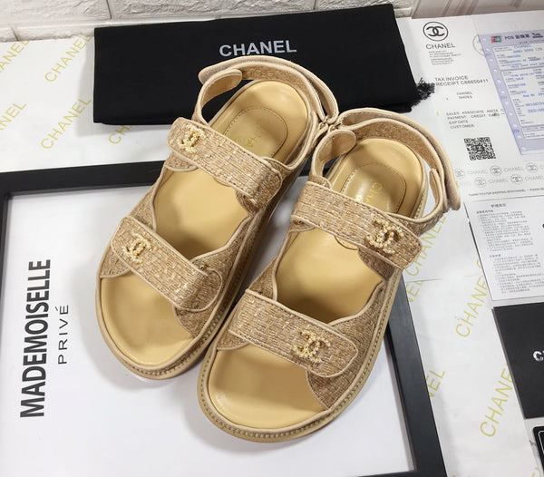 CC Dad Sandal Beige Woven