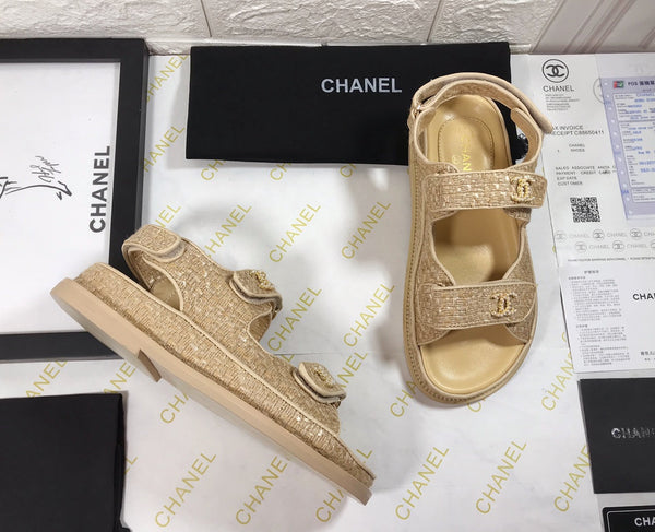 CC Dad Sandal Beige Woven