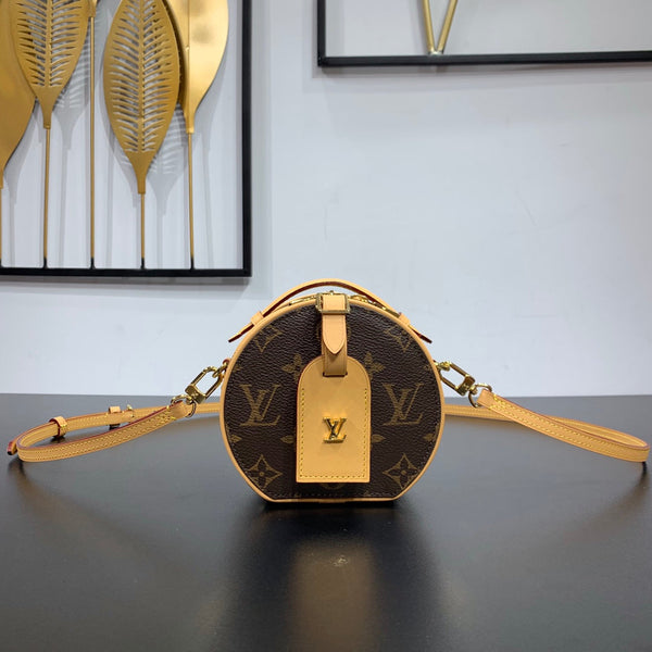 MINI CAPPELLIERA 13 IN TELA MONOGRAMMA MARRONE CON FERRAMENTA ORO