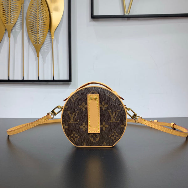 MINI CAPPELLIERA 13 IN TELA MONOGRAMMA MARRONE CON FERRAMENTA ORO