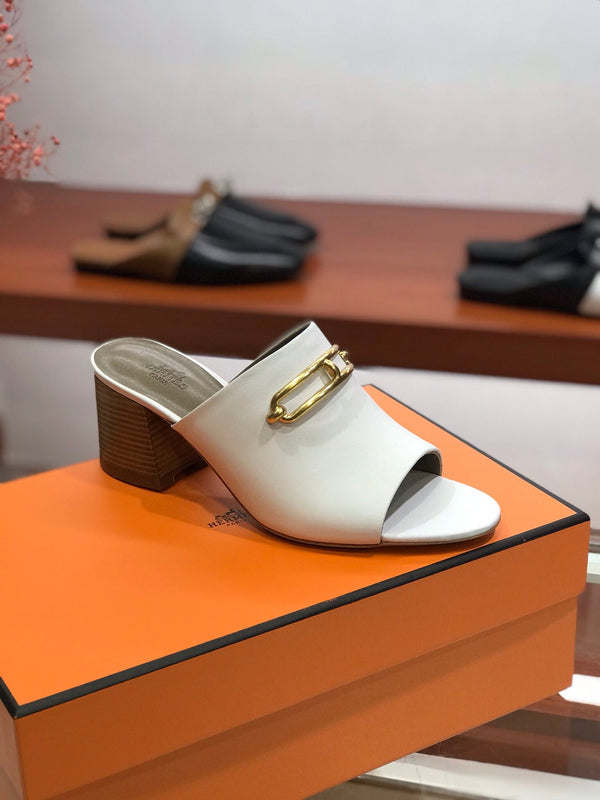 CAMILLA MULE 65 PELLE DI VITELLO BIANCA