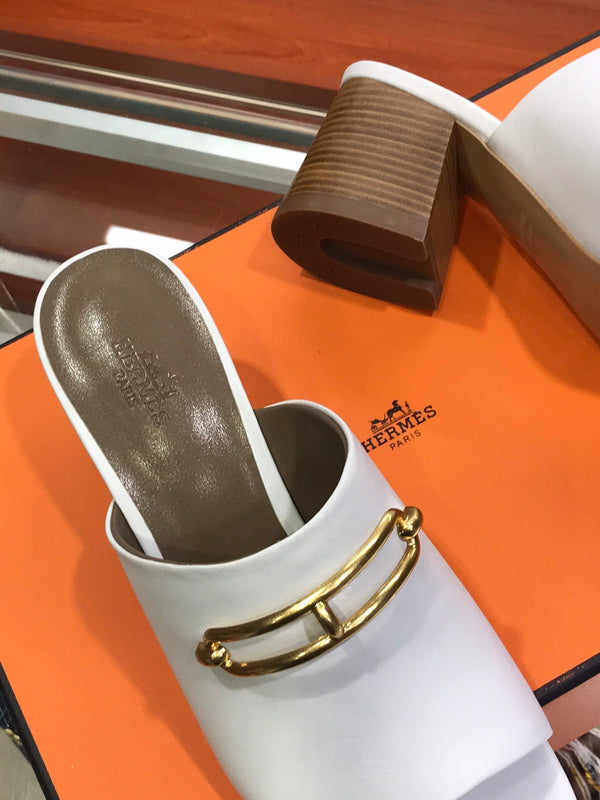 CAMILLA MULE 65 PELLE DI VITELLO BIANCA