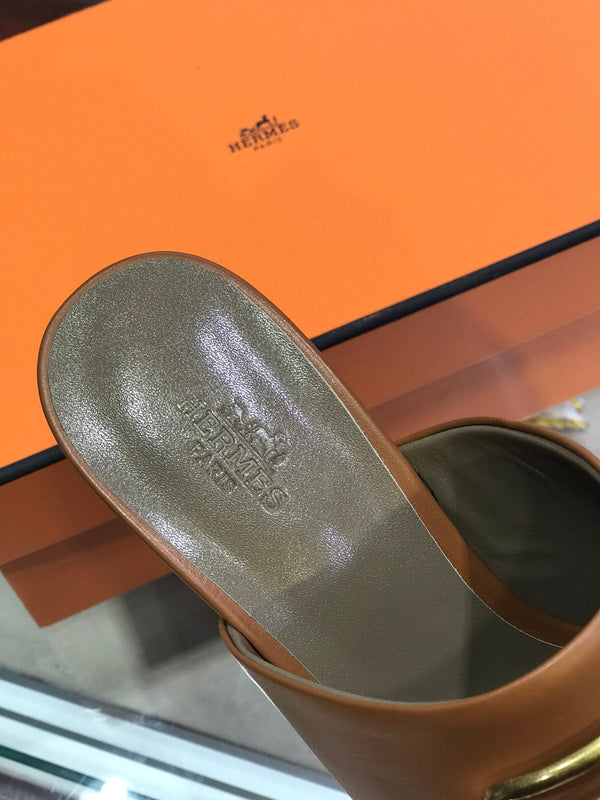 CAMILLA MULE 65 CARAMELLO IN PELLE DI VITELLO