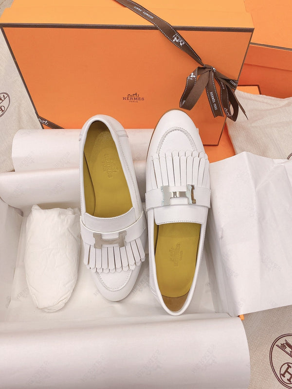 Mocassini HM Royal in pelle di capra bianca 348019