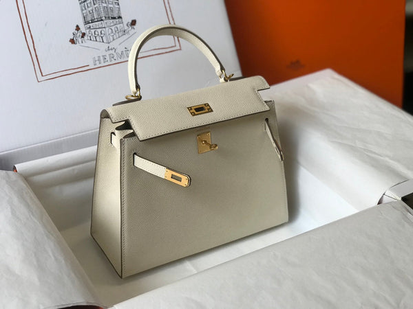 hm kelly 32cm white epsom leather gold hardware
