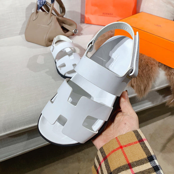 HM GENIUS SANDAL WHITE CALFSKIN
