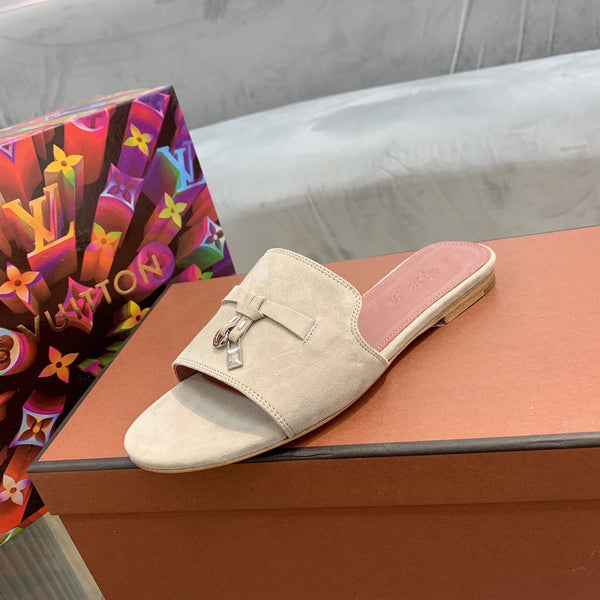 LP SUMMER CHARMS SANDALS LIGHT GRAY AND PINK SUEDE