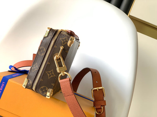 LV x NBA Handle Trunk Bag 21.5cm Brown Monogram Canvas GHW