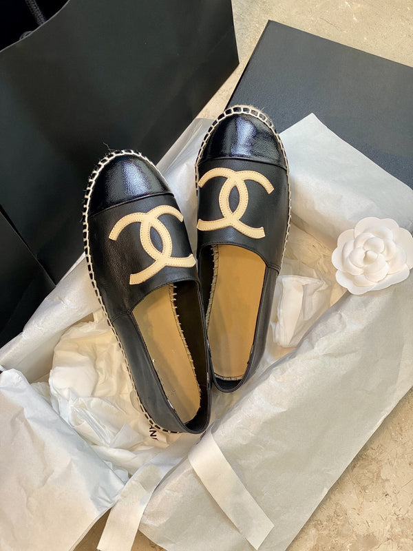 espadrillas in pelle di agnello nera