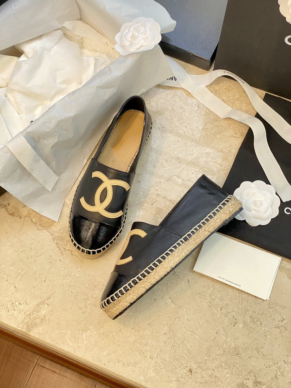 espadrillas in pelle di agnello nera