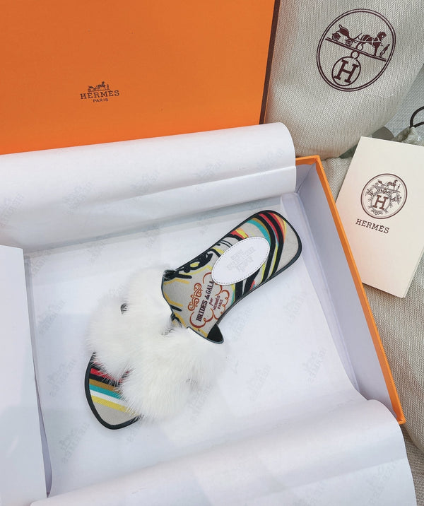 Tessuto in pelliccia di visone bianco arancio HM 25 348090