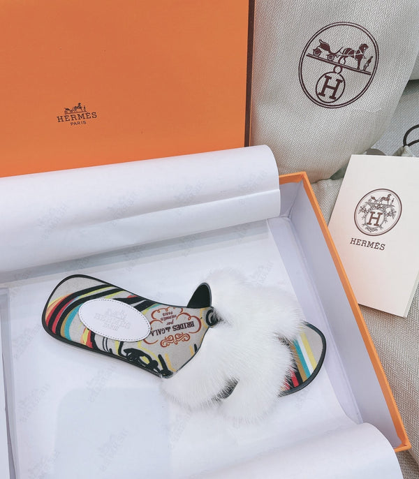 Tessuto in pelliccia di visone bianco arancio HM 25 348090