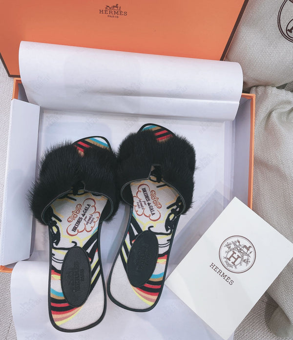 Tessuto in pelliccia di visone nero Oran HM 25 348007