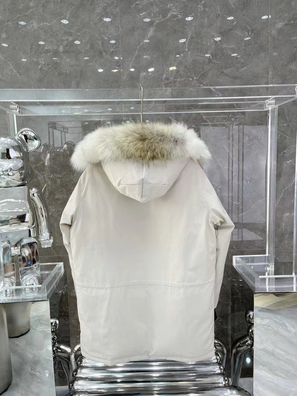 C. Goose Bomber Jacket White Polyester 0032