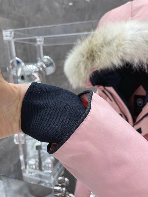 C. Goose Bomber Jacket Light Pink Polyester 0033