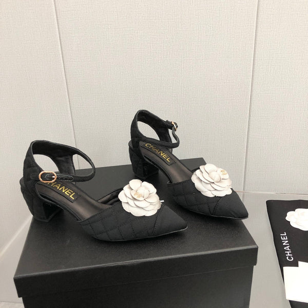 CC 25C 5CM Slingback Ballerine Tessuto Nero Bianco 213240
