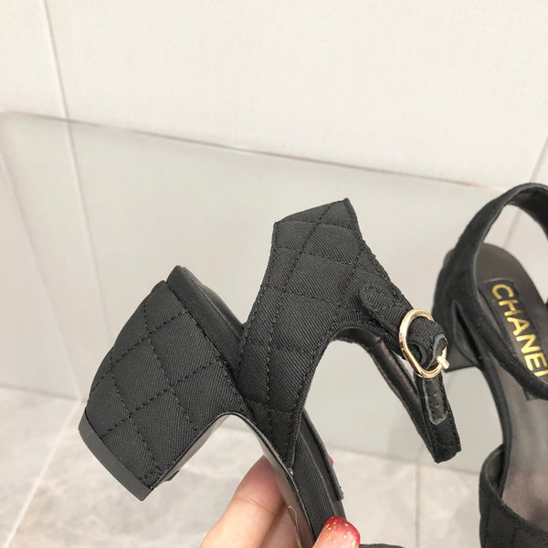 CC 25C 5CM Slingback Ballerine Tessuto Nero Bianco 213240