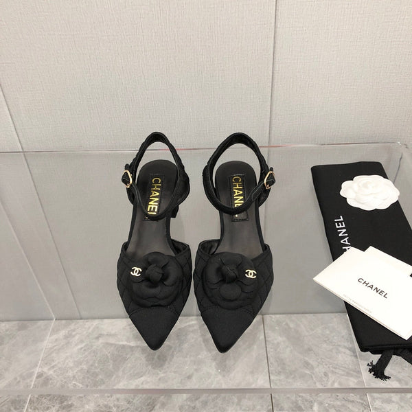 CC 25C 5CM Slingback Ballerine Tessuto Nero 213241