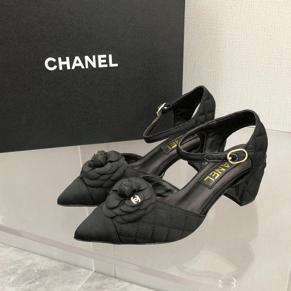 CC 25C 5CM Slingback Ballerine Tessuto Nero 213241