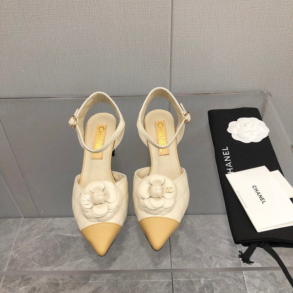 CC 25C 5CM Slingback Ballerine in Pelle Bianca 213244