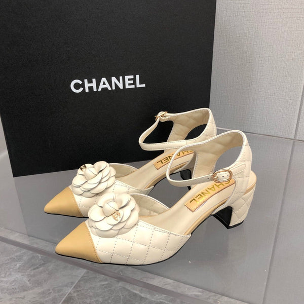 CC 25C 5CM Slingback Ballerine in Pelle Bianca 213244