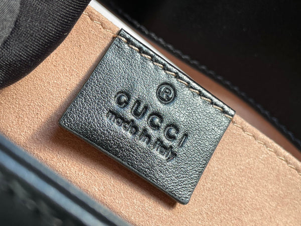 BORSA GG MARMONT PICCOLA TRAPUNTATA 22 IN PELLE DI VITELLO NERA