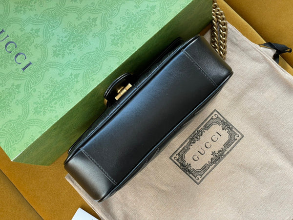 BORSA GG MARMONT PICCOLA TRAPUNTATA 22 IN PELLE DI VITELLO NERA