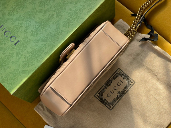 BORSA GG MARMONT MATELASSÉ PICCOLA 22 PELLE DI VITELLO BEIGE