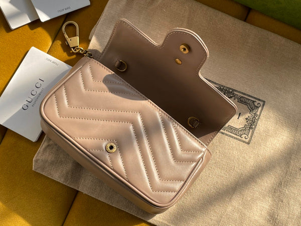 BORSA GG MARMONT MINI 16 IN PELLE DI VITELLO BEIGE