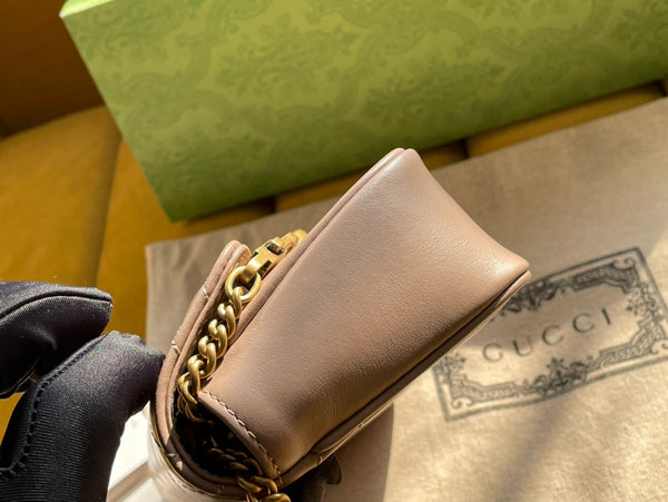 BORSA GG MARMONT MINI 16 IN PELLE DI VITELLO BEIGE