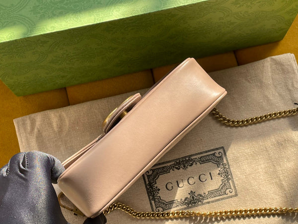 BORSA GG MARMONT MINI 16 IN PELLE DI VITELLO BEIGE