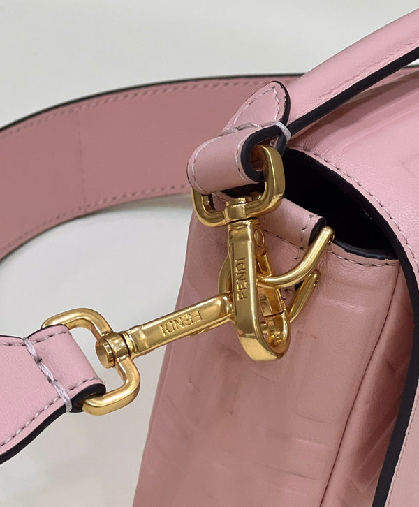 Baguette 27cm Pink Lambskin Gold Hardware