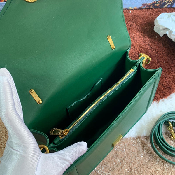 devotion 24 top-handle dark green calfskin