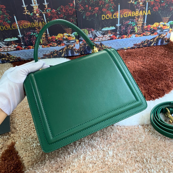 devotion 24 top-handle dark green calfskin