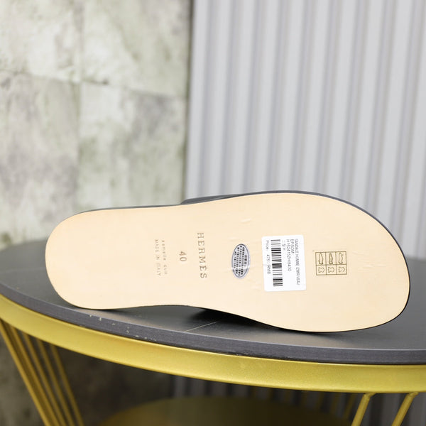 HM IZMIR SANDAL BLACK CALFSKIN