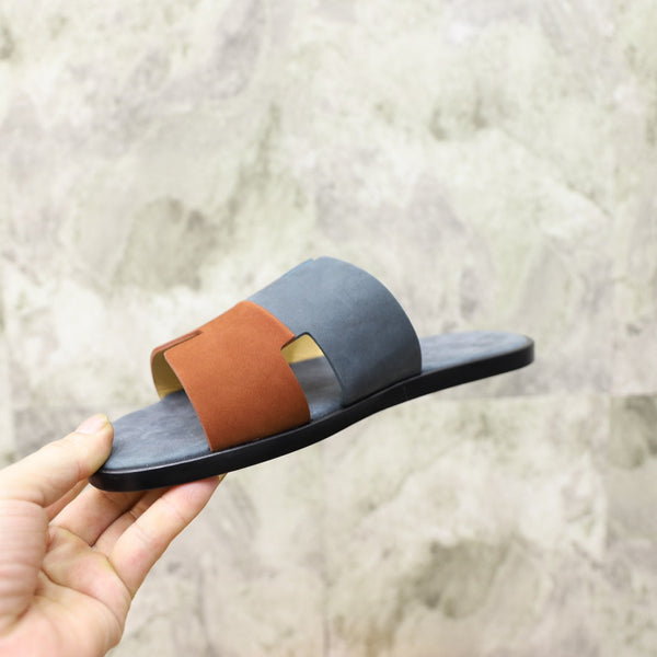 HM IZMIR SANDALO IN PIETRA E CAMOSCIO RUSSET