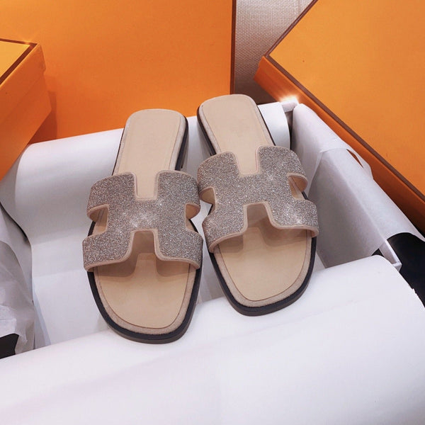 0ran Sandal Caviar Light Brown Leather