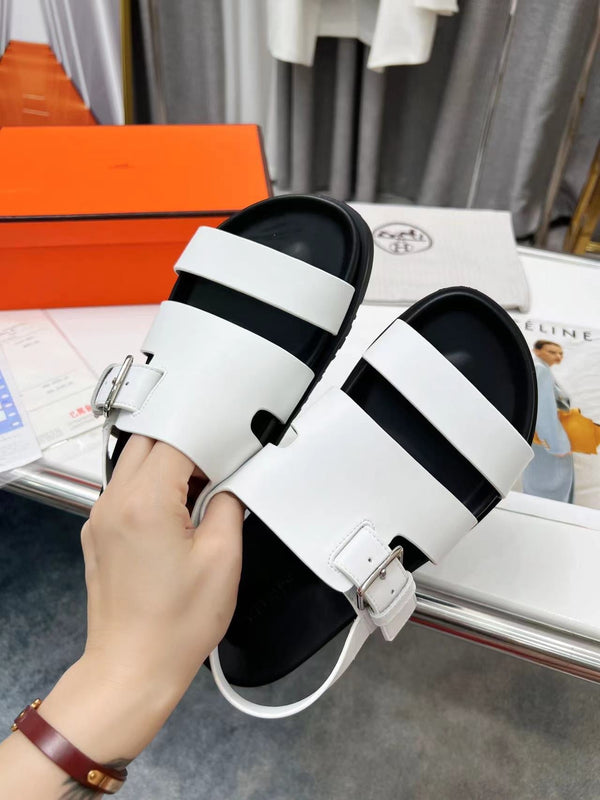 SANDALO HM HENRIO IN PELLE DI VITELLO BIANCA