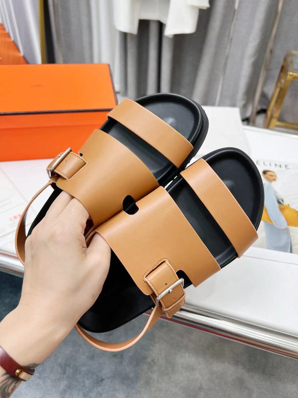 HM HENRIO SANDAL COPPER CALFSKIN