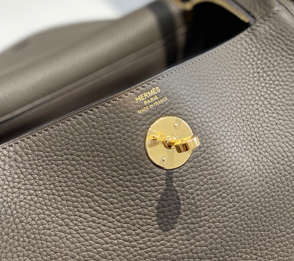 HM LINDY 30 BAG OLIVE TAURILLON CLEMENCE LEATHER