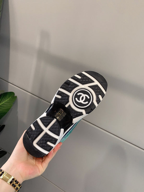 CC Sneaker In Turquoise Wool 145623