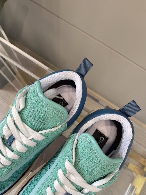 CC Sneaker In Turquoise Wool 145623