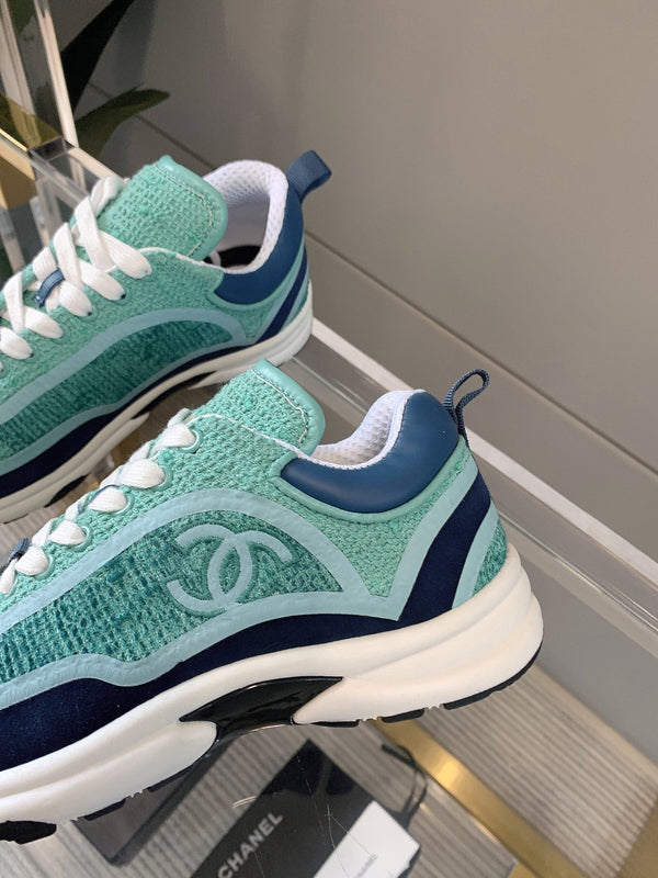 CC Sneaker In Turquoise Wool 145623