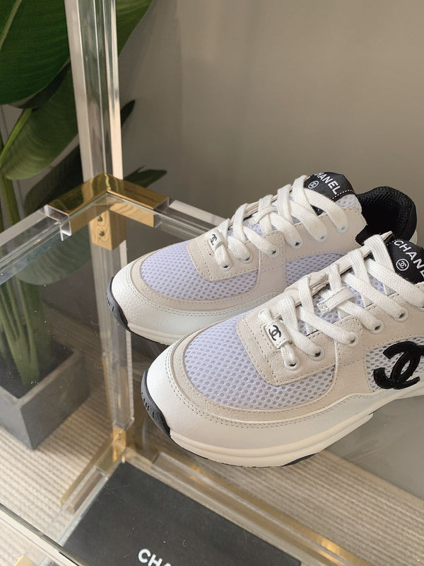 Sneaker CC in tessuto a rete bianco 145612