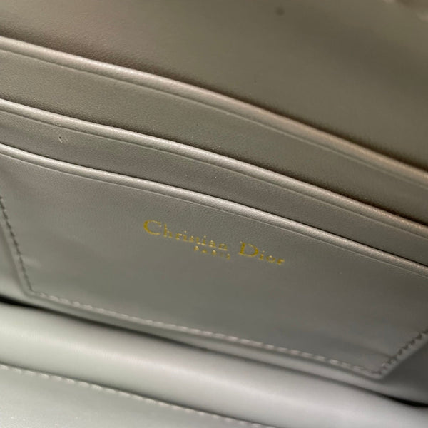 CARO POUCH 19 BAG IN GREY CALFSKIN