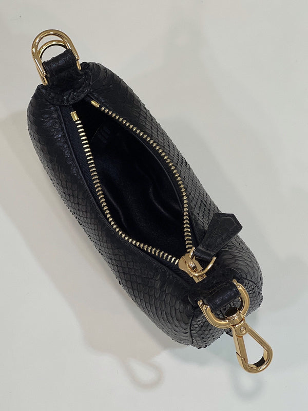 FENDIGRAPHY MINI 16 BAG IN BLACK CALFSKIN GOLD HARDWARE